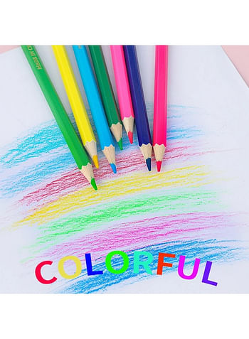 24 Color Pencils Hexagon Set For Kids, Perfect For Children Drawings Paintings Learning and Exploration