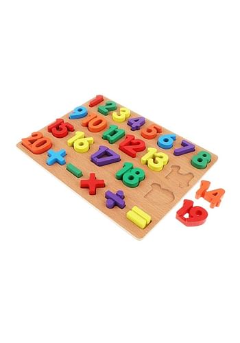 26 Pieces Wooden Counting Numbers 123 Board Toy for Toddlers, Learning Puzzle, Early Education Activity