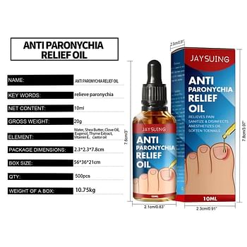 Anti Paronychia Relief Oil, Ingrown Toenail Drops, Anti Fungal Toe Nail Ingrown Corrector, Stop Pain Onychomycosis Treatment Serum (10ml)