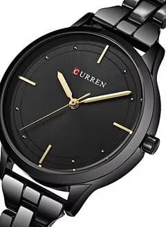 CURREN Women's Water Resistant Alloy Analog Watch 9019 - 30 mm - Black