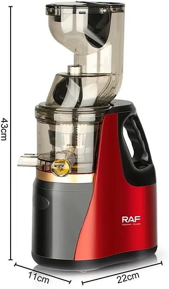 Raf Slow Juicer Juicer, Slow Masticating Juicer,Cold Press Juicer Machine Easy to Clean, Higher Juicer Yield and Drier Pulp, Juice Extractor with Quiet Motor and Reverse Function 0