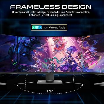 Twisted Minds 31.5" Gaming Monitor, FHD, 1920 x 1080, 1ms Response Time, 240Hz Refresh Rate, FreeSync & GSync Supported, Flicker-Free, VESA, Low Blue Light Mode - Black