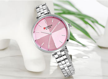 CURREN Original Brand Stainless Steel Band Wrist Watch For Women 9043