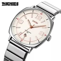 SKMEI 9280 Luminous Function Quartz Wristwatch Stainless Steel Strap 3Bar  Waterproof.