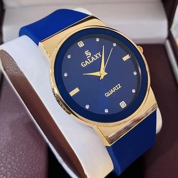 Galaxy 2374 Men's Water Resistant Analog Watch blue