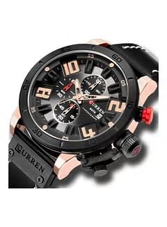 CURREN 8312 Men Japan Quartz Movement Watch Fashion&Casual Leather Band Business Watch Auto Date