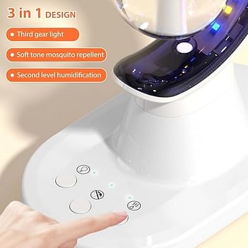 Electric 2-In-1 Air Humidifier And Mosquito Repellent Lamp, Baby Room And Home Dual Function Humidifier,Adjustable Humidifier Settings