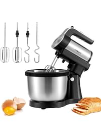 SOKANY Electric Stand Mixer 4L 5 Speed Tilt Head with Dough Rod Wire Whip & Beater Stainless Steel Bowl
