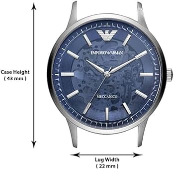 ساعة امبوريو ارماني ميكانيكو Ar60037 للرجال ستانلس ستيل - فضي