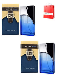 Chris Adams 2 Piece Set  Active Man Perfume 100 ML