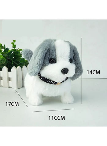 We Happy Plush Puppy Dog Toy, Electronic Interactive Mini Pet with House - Walking, Barking, Tail Wagging Companion Set, Comes in Assorted Colors