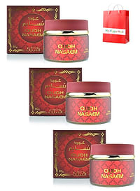 Nabeel Pack of 3  Nasaem Oudh Incense Bakhoor 60 GM