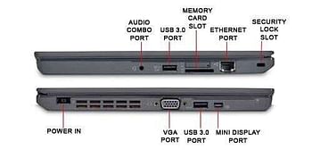 لينوفو ثينك باد x240 - الجيل الرابع كور i7 - جيجا 8 رام - 256 جيجا أس أس دى - شاشة 12.5 بوصة مضادة للتوهج - أمان بصمات الأصابع - بطارية مزدوجة - لوحة مفاتيح بإضاءة خلفية - ويندوز 10 - أسود