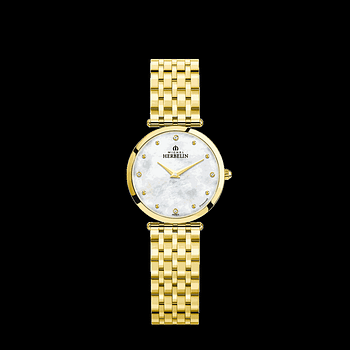 Michel Herbelien Women's Epsilon Stainless Steel Analog Wrist Watch M MH EPS17116/BP89 - 28 mm - Yellow Gold