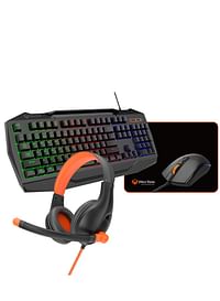 Meetion 4 IN 1 PC Gaming Kits C490, Headset/Keyboard/Gaming Mouse/Mouse Pad