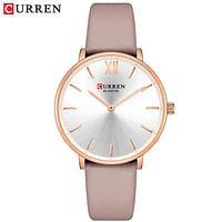 Curren 9040 Original Brand Leather Straps Wrist Watch For Women / Khaki