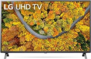 تلفزيون LG UHD 4K 55   سلسلة بوصة Up75 Active Hdr   Webos Smart Ai Thinq مع حامل تلفزيون بشاشة مسطحة مقاس 20 × 26 سم أسود 55UP7550PVG / حزمة / هدية أسود