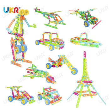 UKR Build & Play 10 Models 179 Pcs | Educational Building Toys | cars | Helicopter | Airplanes | Motorbike