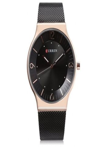 Curren 8304 Casual Quartz Watch For Men Black and Gold