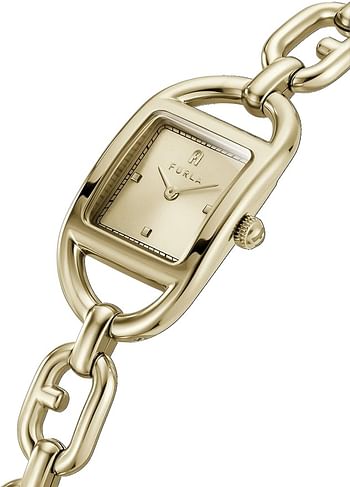 Furla Watches Women's WW00026008L2 Quartz Dress Watch with Stainless Steel Strap Gold