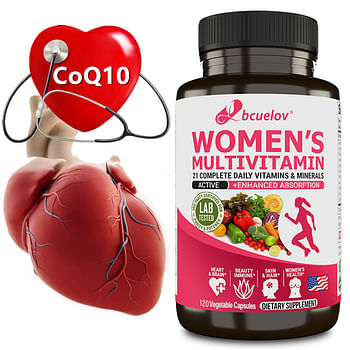 Women's Multivitamin Dietary Supplement - 21 Complete daily Vitamins and Minerals for Bones, Skin, Hair, Nails and and supports female reproductive health (120 Tablets)