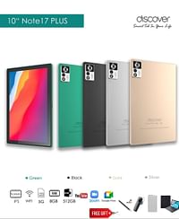 Discover Note 17 Plus 10.1 Inch 5G Tablet 8GB.RAM 512GB ROM with Keyboard-Gold