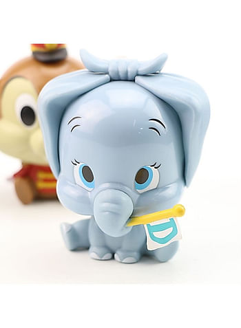 4 Pieces Cute Mini Elephant Action Figures Birthday Cartoon Cake Topper Set Home Decor Mini Toys For Kids Theme Party Supplies