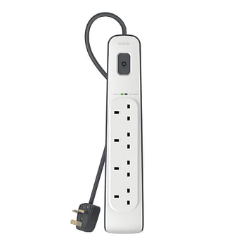 Belkin  Surge Protector - 4 outputs - 2M - White