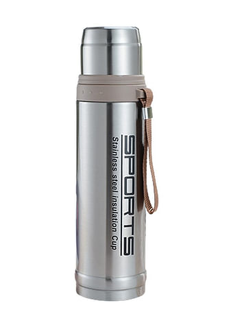 Sports Stainless Steel Thermos Vacuum Flask 750 ML Capacity with Insulation Cup Silver.