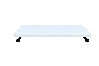 Plastic Adjusting, Folding, Flexible Multipurpose Scissors Table for Study, Dining, Laptop (White)