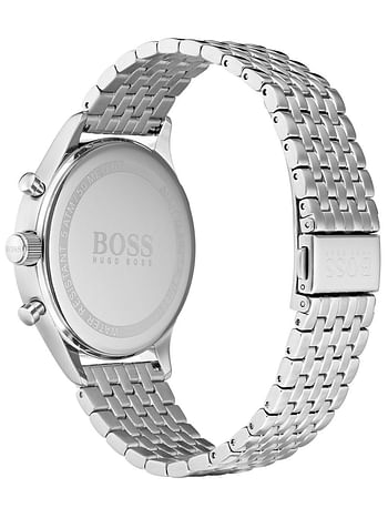 Hugo Boss Men’s Chronograph Quartz Stainless Steel Blue Dial 44mm Watch 1513653