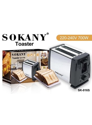 Sokany 2-Slice Bread Toaster Electric Compartment - Silver