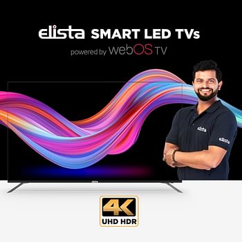 Elista 55 Inch UHD 4K Smart LED TV Black