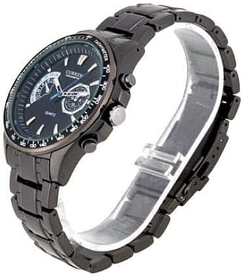 CURREN Men's Water Resistant Stainless Steel Chronograph Wrist Watch WT-CU-8020-B - 43 mm - Black