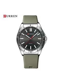 CURREN Men's 8449 Water Resistant Leather Chronograph Watch,