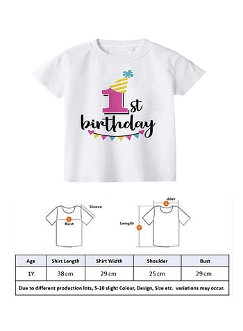 Its My 1st Birthday Party Boys and Girls Costume Tshirt Memorable Gift Idea Amazing Photoshoot Prop Pink