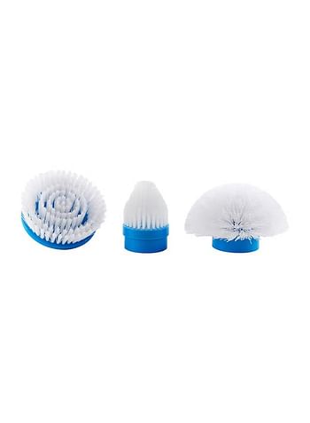 5-Piece Spin Scrubber Mop Set Blue/White/Silver