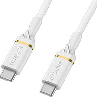 OtterBox USB-C to USB-C PD Cable 3 Meters - Durable, Tangle-Free, High Speed Charging & Sync Cable 3 Amp, for MacBook, iPad Pro, Samsung, Nintendo Wii & other USB-C enabled devices - White