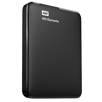 Western Digital External Hard Drive Elements Portable (WDBUZG0010BBK-WESN) 1tb Black