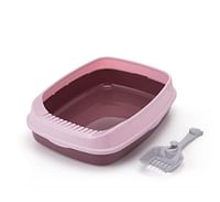 Open Cat Toilet With Scoop Purple - 46x34x12cm
