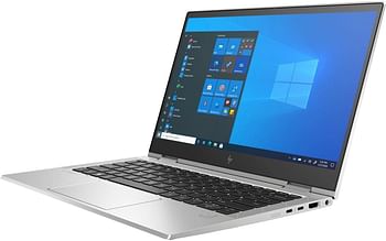 HP EliteBook x360 830 G8 Notebook 2-in-1 Convertible Laptop PC - 11th Gen Intel i7, 16GB RAM, 512GB SSD, 13.3 inch Full HD (1920x1080) Touchscreen, Thunder Bolt 4 Type C, Windows Hello, Finger print , Win11 Pro, ENG Backlit KB - Silver