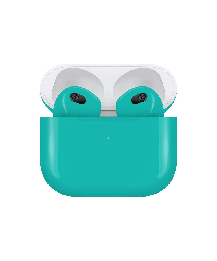 Apple Airpods (3rd Generation) Customized By Caviar Glossy Maldive Blue