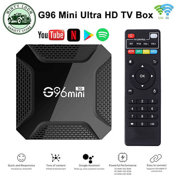 Android TV Box 13.0, G96 Mini Android Box 4GB RAM 64GB ROM con RK3528 Quad Core Smart TV Box, 2.4Ghz/5Ghz Dual WiFi 3D 8K/4K