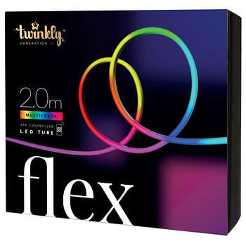 Twinkly FLEX Starter Kit (2m) –  192 LEDs RGB LightApp-Controlled Flexible Light Tube w/ Stunning 16 Million Colors, Indoor smart home decoration light, BT + WiFi Connectivity, Gen II