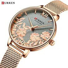 Curren 9065 Original Brand Stainless Steel Band Wrist Watch For Women / Rose Gold