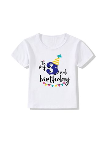 Its My 3rd Birthday Party Boys and Girls Costume Tshirt Memorable Gift Idea Amazing Photoshoot Prop  Blue