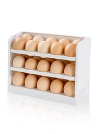 Egg Holder for Refrigerator,Egg Carrier Fit for Most Refrigerator Egg Storage Container Egg Organizer for Refrigerator Door 30 Eggs Space Saver
