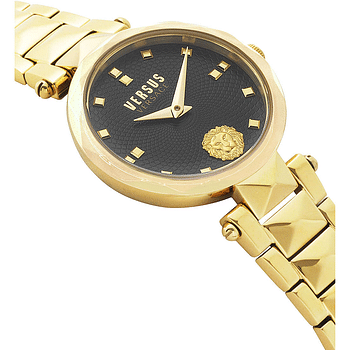 فيرساتشي ساعة يد معدنية دائرية الشكل بعقارب V WVSPHK0820 للنساء  32 ملم - أصفر ذهبي