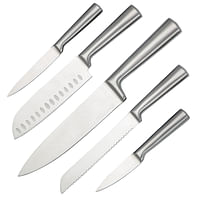 طقم سكاكين ستانلس ستيل 5 قطع | طقم سكاكين مطبخ للمنزل | مجموعة سكاكين احترافية | سكين الشيف المهنية | سكاكين المطبخ