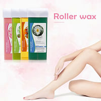 Depilatory Refill Wax for Women, Roll On Wax Refill for Hair Areas of the Body, Roller Waxing Hair Removal Depilatory Refill Wax